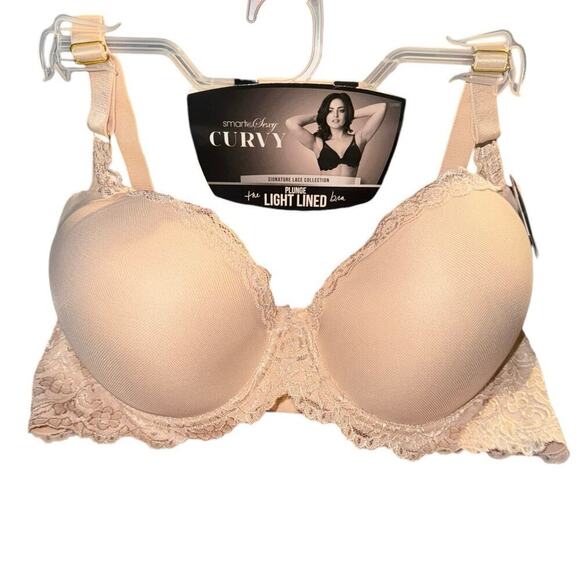 44D Lace Plunge Bra Smart Sexy Curvy New - Picture 2 of 5